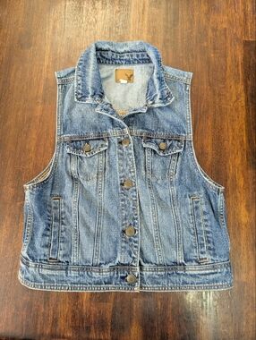 American Eagle Denim Vest Women's Size Large EUC